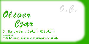 oliver czar business card